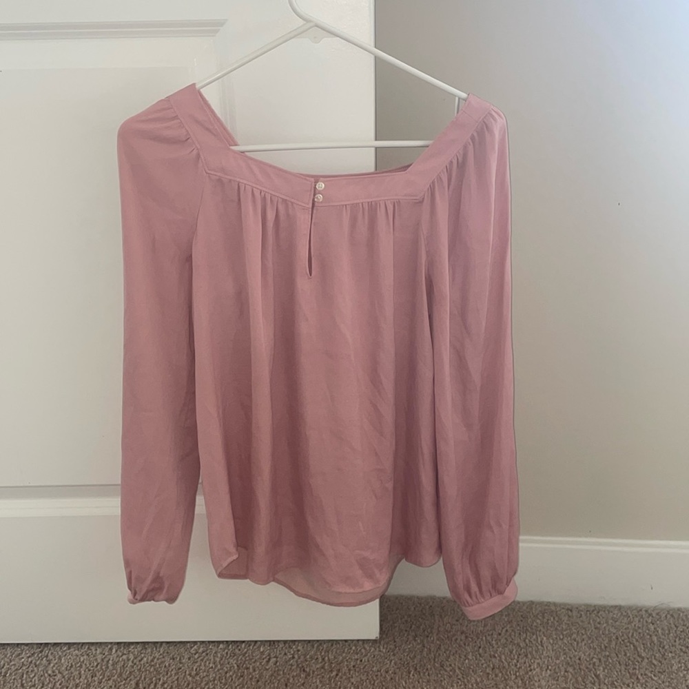 LOFT Pink XS Long Sleeve Women’s Business Blouse
